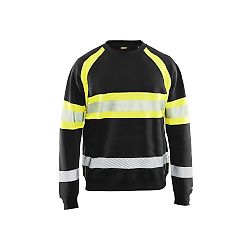 Sweat de travail haute visibilité 3359 - Noir/Jaune fluo image