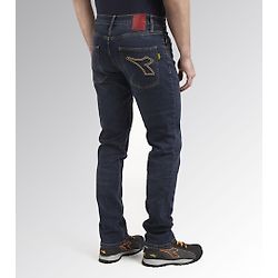 Jean de travail élastique 5 poches STONE - Bleu denim image