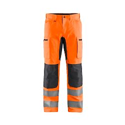 Pantalon de travail haute visibilité stretch artisan 1585 - Orange fluo/Gris anthracite image