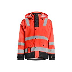 Veste de pluie haute visibilité Niveau 2 4302 - Rouge fluo/Noir image