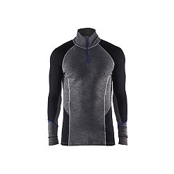 Haut de sous-vêtements col zippé WARM 4899 - Grey/Black image