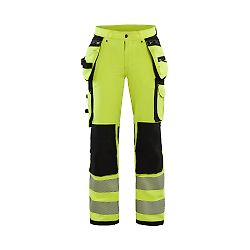 Pantalon de travail haute visibilité stretch 4D femme 7197 - Jaune fluo/Noir image