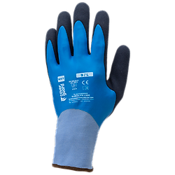 Lot de 10 paires de gants Manutention EUROLITE L300 - 15G LATEX BLEU DOUBLE ENDUCTION - MAIN COMPLETE - PAUME SANDY image