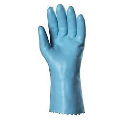 Lot de 10 paires de gants EUROCHEM L5210 - Support en coton - Enduction en latex naturel bleu image