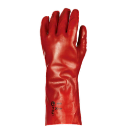 Lot de 10 paires de gants Manutention rouge enduction PVC - sur support tricot - 36 cm image
