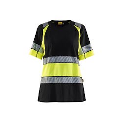 T-shirt de travail haute visibilité femme classe 1 3410 - Noir/Jaune image