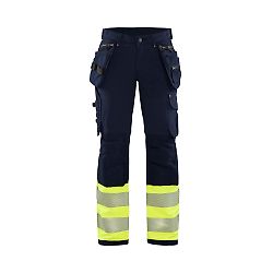 Pantalon de travail haute visibilité stretch 4D femme 7193 - Marine/Jaune fluo image