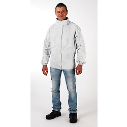 Lot de 10 - SOUDEUR Veste blanche, croûte de vachette image