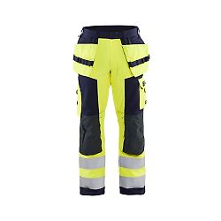 Pantalon de travail multinormes artisan 1579 - Jaune fluo/Marine image