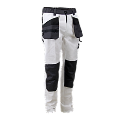 Pantalon de travail EMBASE - BLANC/GRIS image