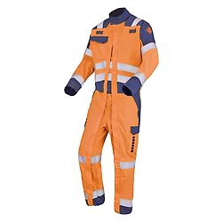 COMBINAISON 2 ZIP CONDOR ORANGE FLUO/BLEU MARINE image