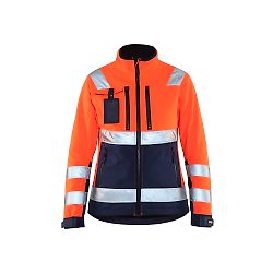 Veste de travail softshell haute visibilité femme 4902 - Orange fluo/Marine image