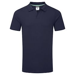 Polo en coton biologique recyclable Marine image