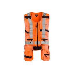 Gilet de travail porte-outil haute visibilité 3032 - Orange fluo image