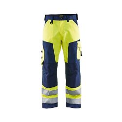 Pantalon de travail haute visibilité 1566 - Jaune fluo/Marine image
