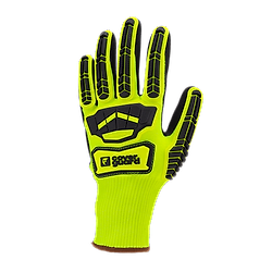 Lot de 5 - Gants anti-coupure jaune nitrile noir + TPR EUROCUT IMPACT image
