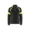 Sweat de travail col camionneur visible - Noir/Jaune fluo image 0