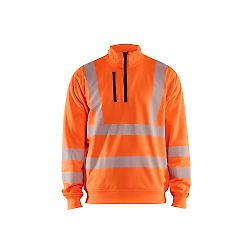 Sweat de travail col zippé haute visibilité 3564 - Orange image