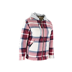 Surchemise de travail doublée sherpa LOAN - IMPRIMÉ BORDEAUX image