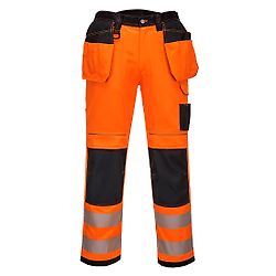 Pantalon HV PW3 poches flottantes Orange/Noir Short image