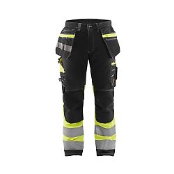 Pantalon de travail haute visibilité stretch 1794 - Noir/Jaune fluo image