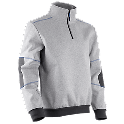 Pull de travail col haut zippé ORCKA - Gris Chiné image