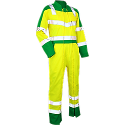 Combinaison de travail VIGILANCE HV - JAUNE FLUO/VERT image