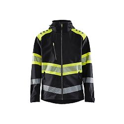 Veste de travail softshell haute visibilité 4494 - Noir/Jaune fluo image