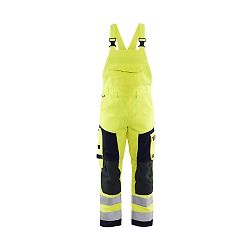 Cotte de travail à bretelles multinormes 2608 - Jaune fluo/Marine image