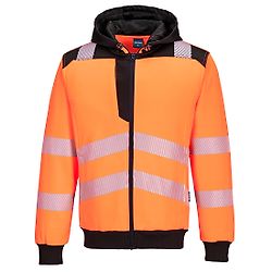 Sweat à capuche zippé Haute-Visibilité PW3 Orange/Noir image
