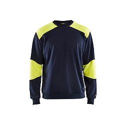 Sweat de travail retardant flamme 3458 - Marine/Jaune fluo image