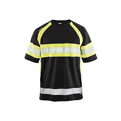 T-shirt de travail haute visibilité anti-UV 3337 - Noir/Jaune fluo image