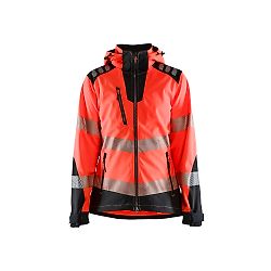 Veste de travail softshell haute visibilité femme 4791 - Rouge fluo/Noir image