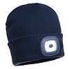 Bonnet lampes frontales LED rechargeable USB Beanie Marine image 0