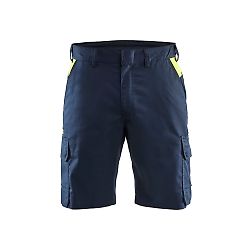 Short Industrie stretch 2D - Bleu marine/Jaune fluo image