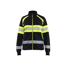 Sweat de travail zippé haute visibilité 3505 - Noir/Jaune image