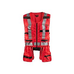 Gilet de travail porte-outil haute visibilité 3032 - Rouge fluo image