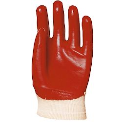 Lot de 10 paires de gants Manutention PVC rouge dos aéré standard image