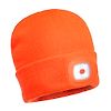 Bonnet lampes frontales LED rechargeable USB Beanie Orange image 0