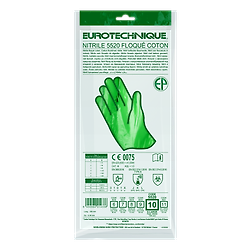 Lot de 10 paires de gants Nitrile 5500 vert PREM'S - ép 0 - 38 mm image