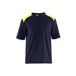 T-shirt de travail retardant flamme 3476 - Marine/Jaune image