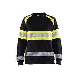 Sweat de travail haute visibilité femme 3409 - Noir/Jaune image