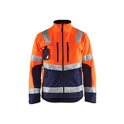 Veste de travail softshell haute visibilité 4900 - Orange fluo/Marine image