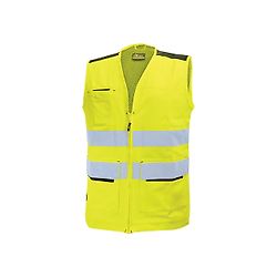 Gilet de travail sans manches haute visibilité SMART - Jaune Fluo image