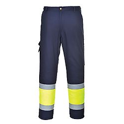 Pantalon combat Hi-Vis Bicolore Coton 245g Jaune/Marine image
