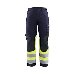 Pantalon de travail multinormes inhérent femme 7188 - Marine/Jaune fluo image
