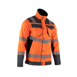 Veste de travail AUTHENTIC HV CANDELA - ORANGE FLUO/GRIS ACIER image