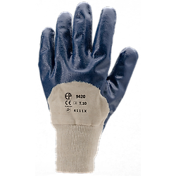 Lot de 10 paires de gants Manutention nitrile bleu dos aéré - standard image