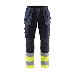 Pantalon de travail multinormes inhérent +stretch poches flottantes - Marine/Jaune fluo image