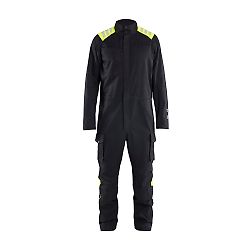 Combinaison manches longues multinormes inhérent - Noir/Jaune fluo image
